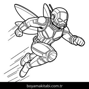Ant Man boyama sayfası – kolay boyama, eğitici aktivite