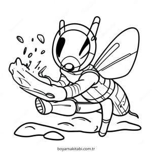 Ant Man boyama sayfası – sanatsal çalışma, çocuklar için