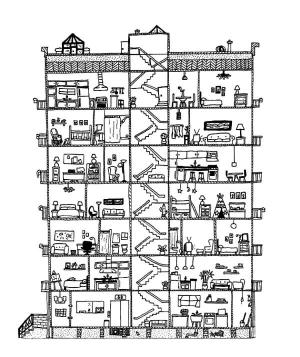 Apartman boyama sayfası,  coloring page, Apartman Tesisi, 