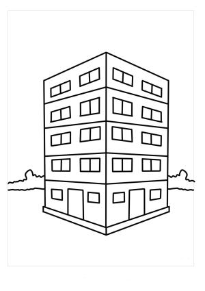 Apartman boyama sayfası,  coloring page, Normal Daire, 