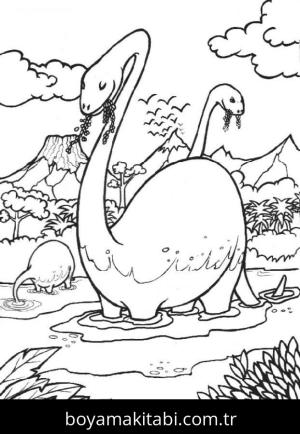 Apatosaurus Dinazor Boyama