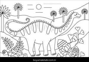Apatosaurus Dinazor Boyama