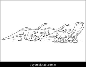 Apatosaurus Dinazor boyama sayfası,  coloring page, , Apatosaurus Herd