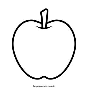 Apple boyama sayfası – ücretsiz yazdır, boyama etkinliği