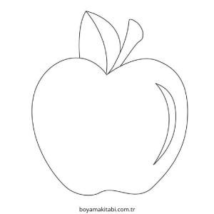 Apple boyama sayfası – renkli çizimler, okul öncesi