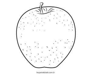 Apple boyama sayfası – çocuklar için, çizgi film temalı