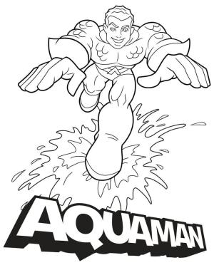 Aquaman boyama sayfası,  coloring page, Aquaman’ı çizgi filmde çiz, 