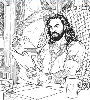 Aquaman boyama sayfası,  coloring page, Akuamarin Yazısı, 