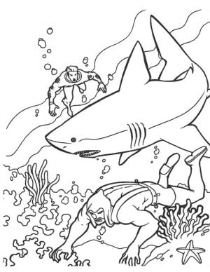 Aquaman boyama sayfası,  coloring page, Aquaman ve Düşmanı çiz, 