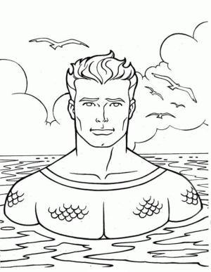 Aquaman boyama sayfası,  coloring page, Aquaman yüzeye Yükselir, 