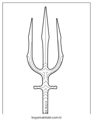 Aquaman boyama sayfası – basit çizim, kolay boyama