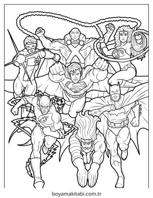 Aquaman boyama sayfası – çocuk aktivitesi, PDF indir