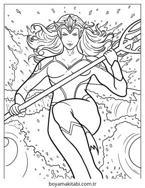 Aquaman boyama sayfası – evde etkinlik, ücretsiz yazdır