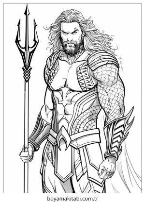 Aquaman boyama sayfası – ücretsiz yazdır, boyama etkinliği