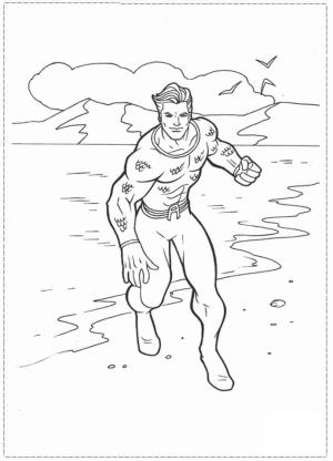 Aquaman boyama sayfası,  coloring page, Harika Aquaman Saldırısı, 