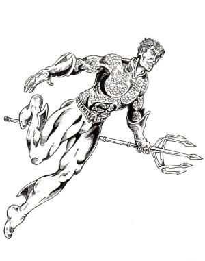 Aquaman boyama sayfası,  coloring page, Kızgın Aquaman, 