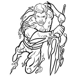 Aquaman boyama sayfası,  coloring page, Aquaman’i Çocuklar İçin Yazdırılabilir Şekilde Çizin, 