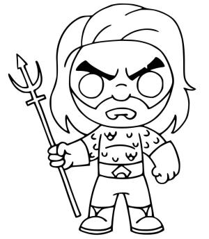 Aquaman boyama sayfası,  coloring page, Chibi Aquaman’ı çiz, 