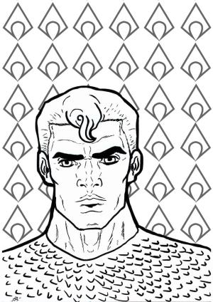 Aquaman boyama sayfası,  coloring page, Aquaman’in Yüzünü Çiz, 