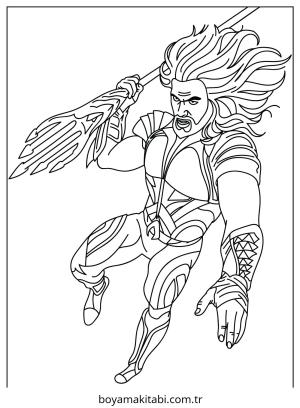 Aquaman boyama sayfası – yaratıcılık, eğlenceli etkinlik
