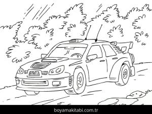 Araba boyama sayfası – keyifli zaman, renkli çizimler