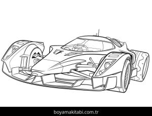 Araba boyama sayfası – el becerilerini geliştirir, boyama çalışması
