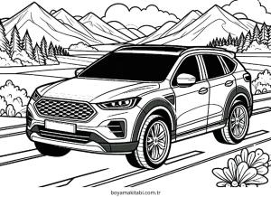 Araba boyama sayfası – ücretsiz yazdır, boyama etkinliği