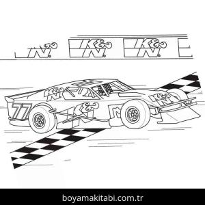 Araba boyama sayfası – el becerilerini geliştirir, boyama çalışması