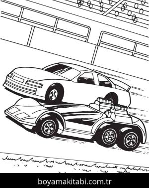 Araba boyama sayfası – boyama çalışması, yaratıcılığı geliştirir