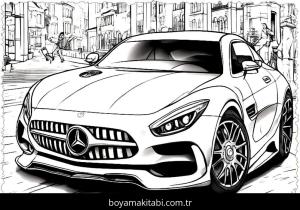 Araba boyama sayfası,  coloring page, popüler, oyunlu, karakterli