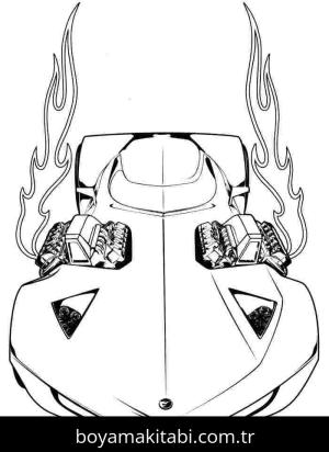 Araba boyama sayfası – evde etkinlik, ücretsiz yazdır