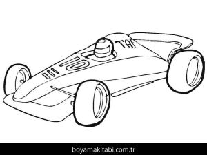 Araba boyama sayfası – sanatsal çalışma, çocuklar için