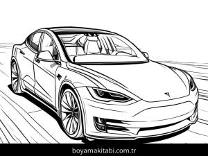 Araba boyama sayfası,  coloring page, doğal, şekilli, ince çizgili