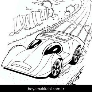 Araba boyama sayfası – evde etkinlik, ücretsiz yazdır