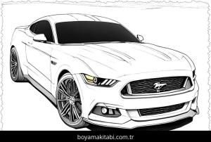 Araba boyama sayfası,  coloring page, karikatür, yuvarlak hatlı, harika