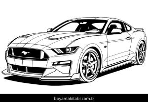 Araba boyama sayfası,  coloring page, doğal, klasik, karikatür