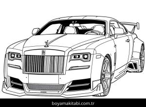 Araba boyama sayfası,  coloring page, masalsı, minimal, çerçeveli