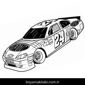 Araba boyama sayfası – kolay boyama, eğitici aktivite