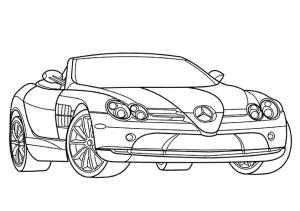 Araba boyama sayfası,  coloring page, Mercedes Benz SLR McLaren, 