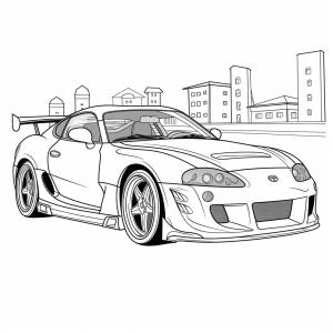 Araba boyama sayfası,  coloring page, Ferrari’nin spor arabasi, 