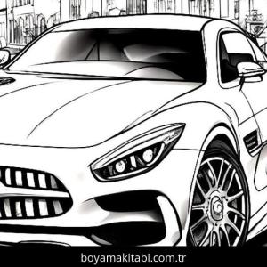 Araba boyama sayfası,  coloring page, sevimli, popüler, eğlenceli