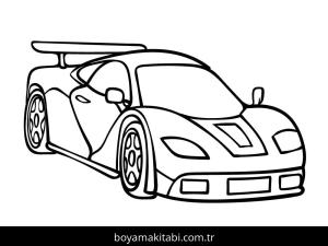 Araba boyama sayfası – çocuk aktivitesi, PDF indir