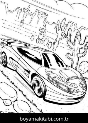 Araba boyama sayfası – okul öncesi, evde etkinlik