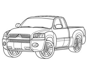 Araba boyama sayfası,  coloring page, 2006 Mitsubishi Raider XLS, 