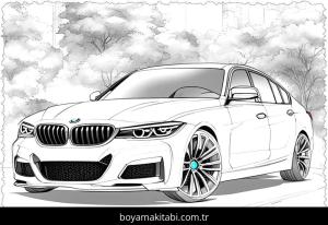 Araba boyama sayfası,  coloring page, çocuklar için, kreatif, eğlenceli