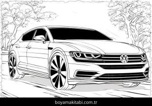 Araba boyama sayfası,  coloring page, minimal, oyunlu, klasik
