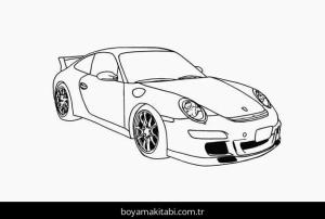 Araba boyama sayfası – eğlenceli etkinlik, el becerilerini geliştirir