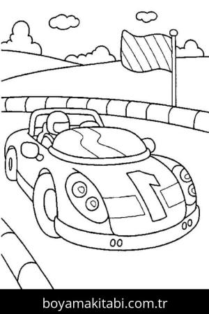 Araba boyama sayfası – evde etkinlik, ücretsiz yazdır