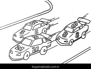 Araba boyama sayfası – basit çizim, kolay boyama