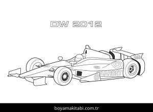 Araba boyama sayfası – çocuklar için, çizgi film temalı